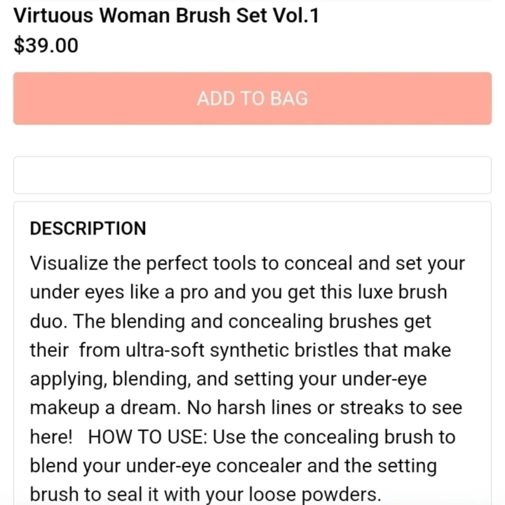 Camara A Unique The Virtuous Woman Brush Set Vol. 1 Deborah & Ruth NIP